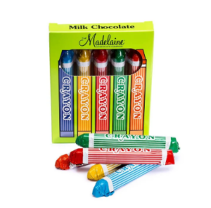 Madelaine Milk Chocolate Solid Crayons 5ct Box Pack of 6